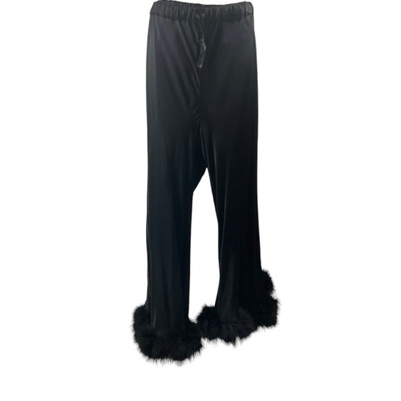 Sleeper Boudoir Feather Trim Flare Trousers NWT - Picture 6 of 15
